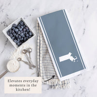 Stripe State Personalized Tea Towel