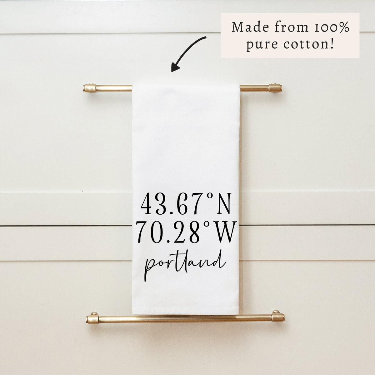 Coordinates Personalized Tea Towel