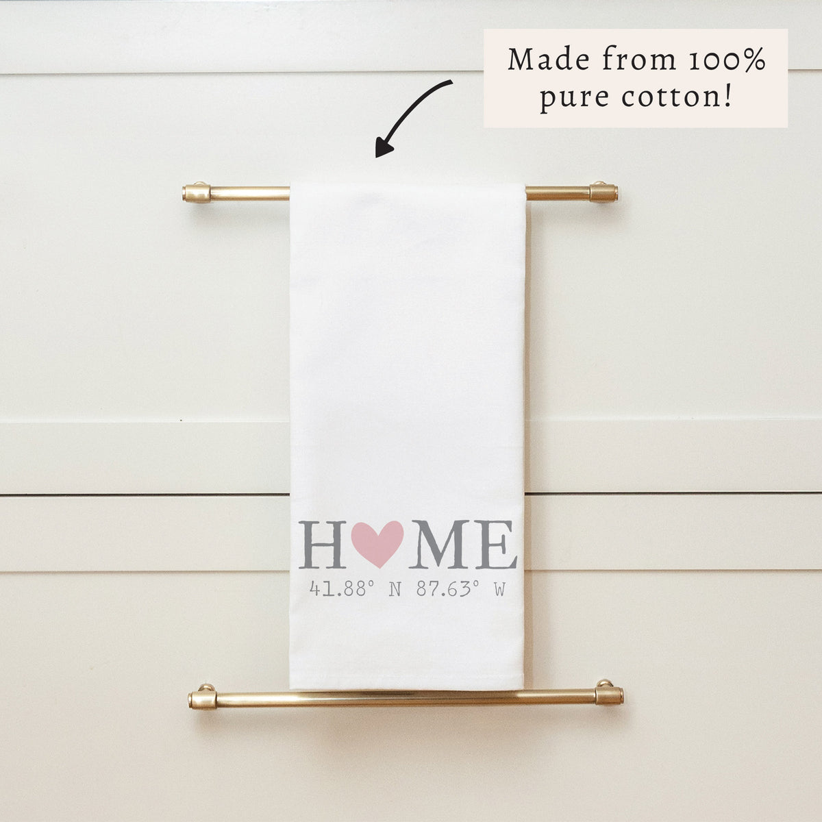 Home Coordinates Personalized Tea Towel