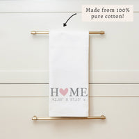 Home Coordinates Personalized Tea Towel