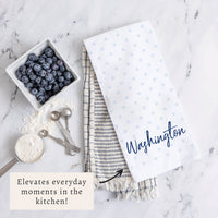Polka Dot Personalized Tea Towel
