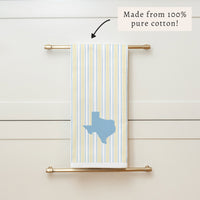 Yellow And Blue State Personalized Tea Towel