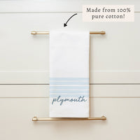 Blue Stripes Personalized Tea Towel