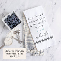The Best Memories Personalized Tea Towel