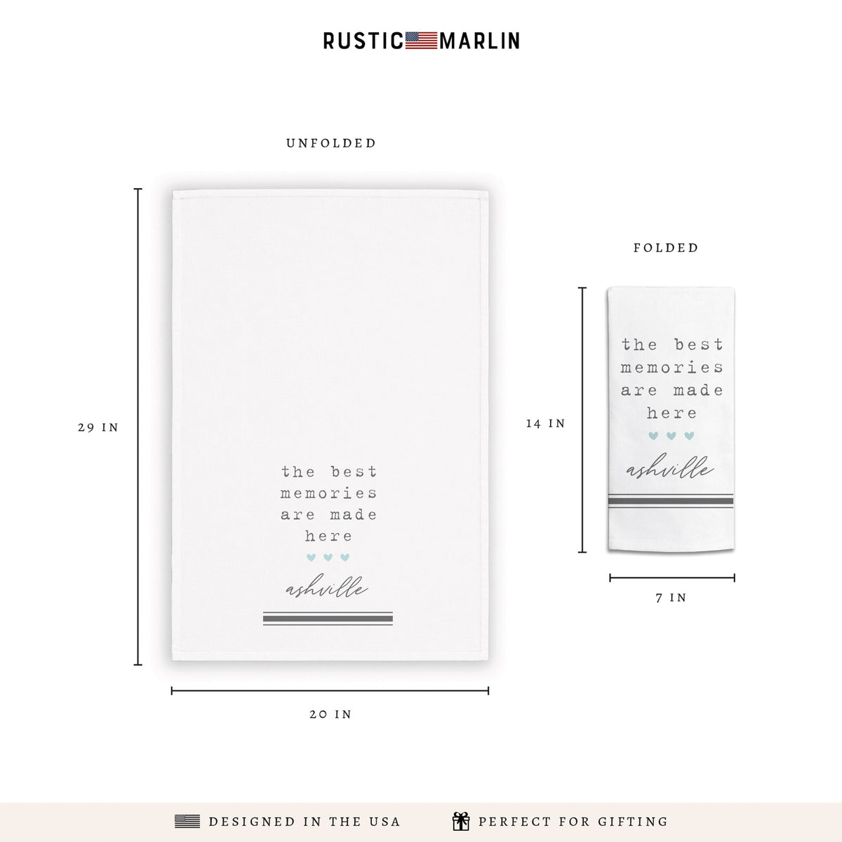 The Best Memories Personalized Tea Towel