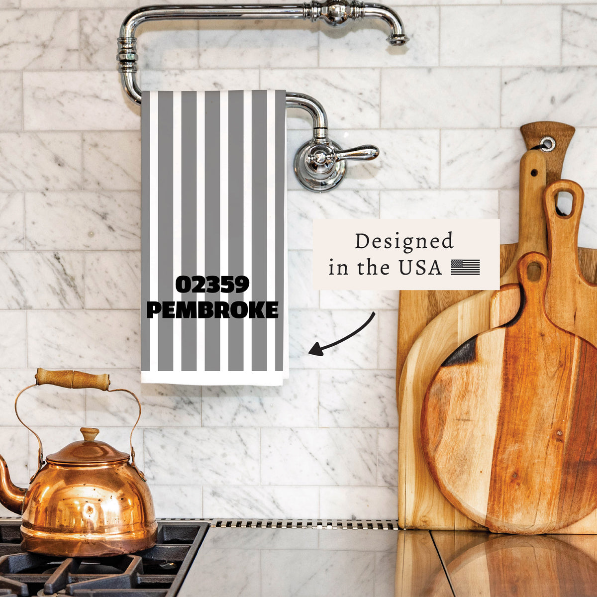 Pepper Solid Personalized Tea Towel