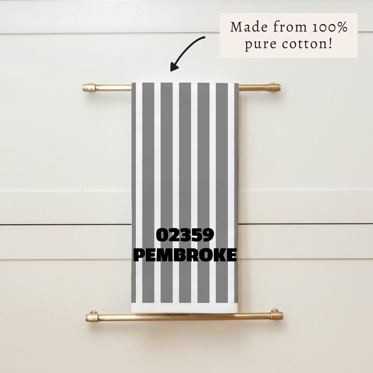 Pepper Solid Personalized Tea Towel