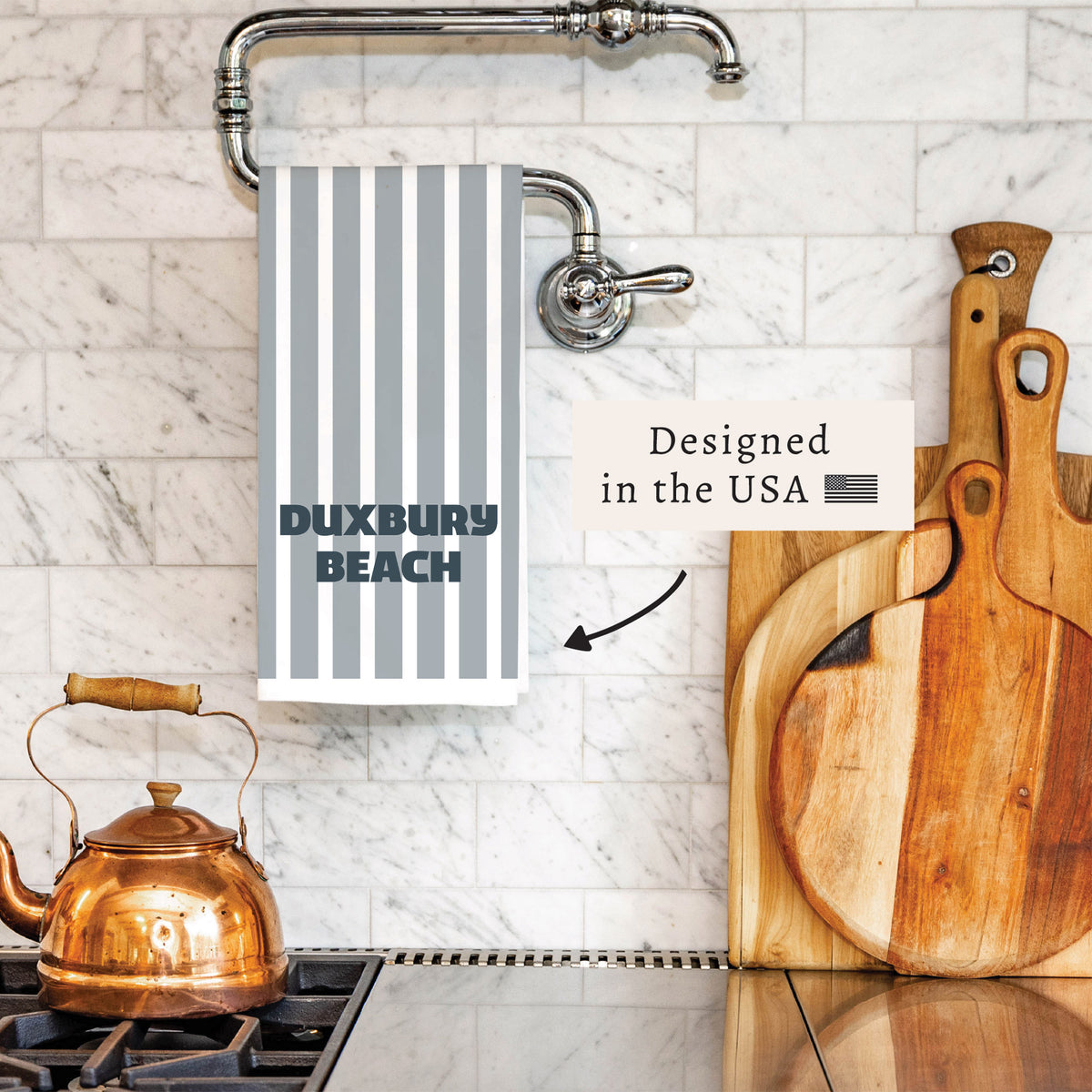 Storm Solid Personalized Tea Towel