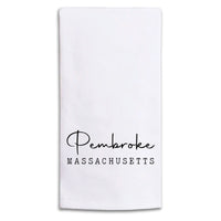 Script Typewriter Personalized Tea Towel