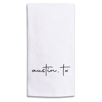 Script Personalized Tea Towel