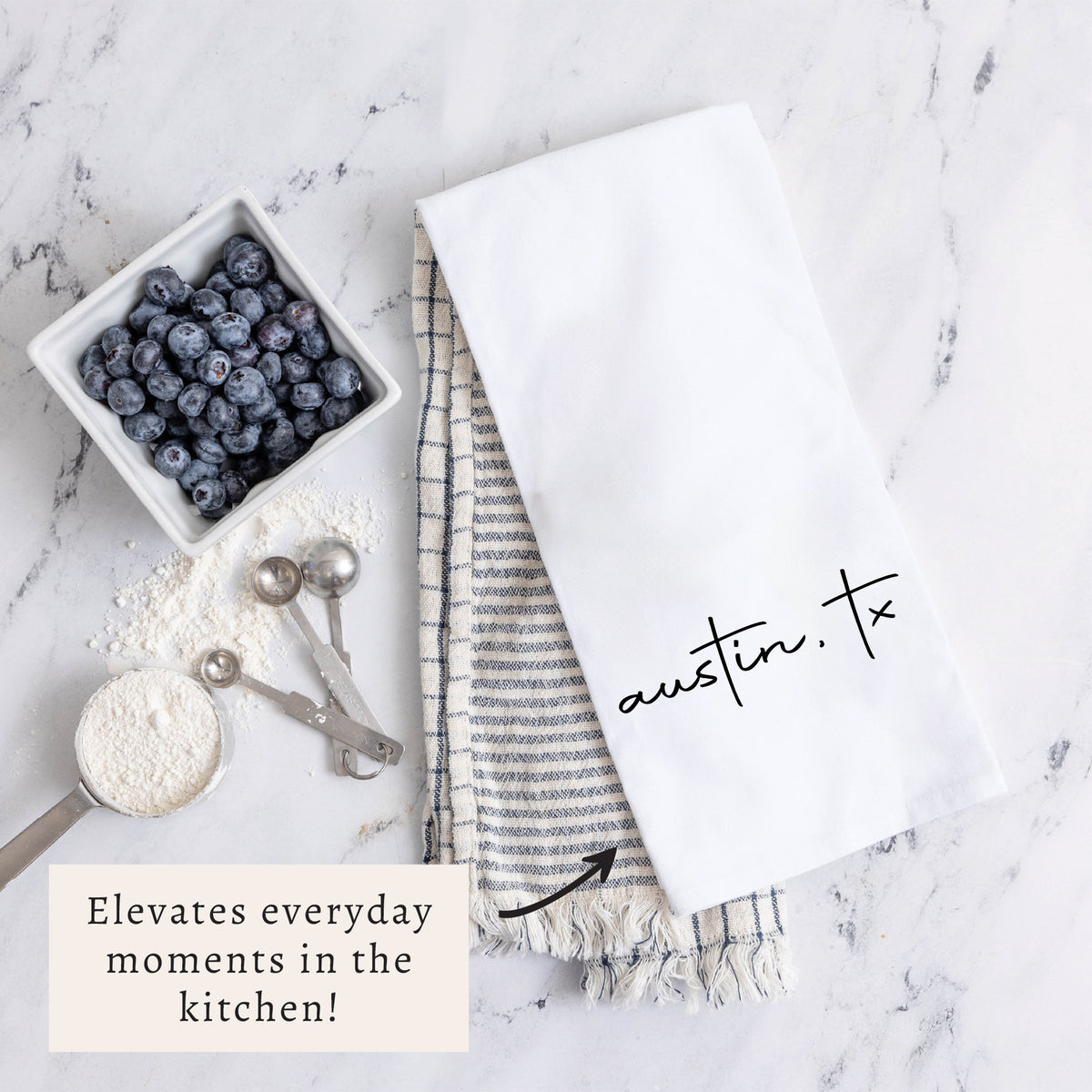 Script Personalized Tea Towel
