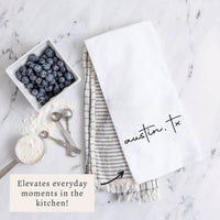 Script Personalized Tea Towel