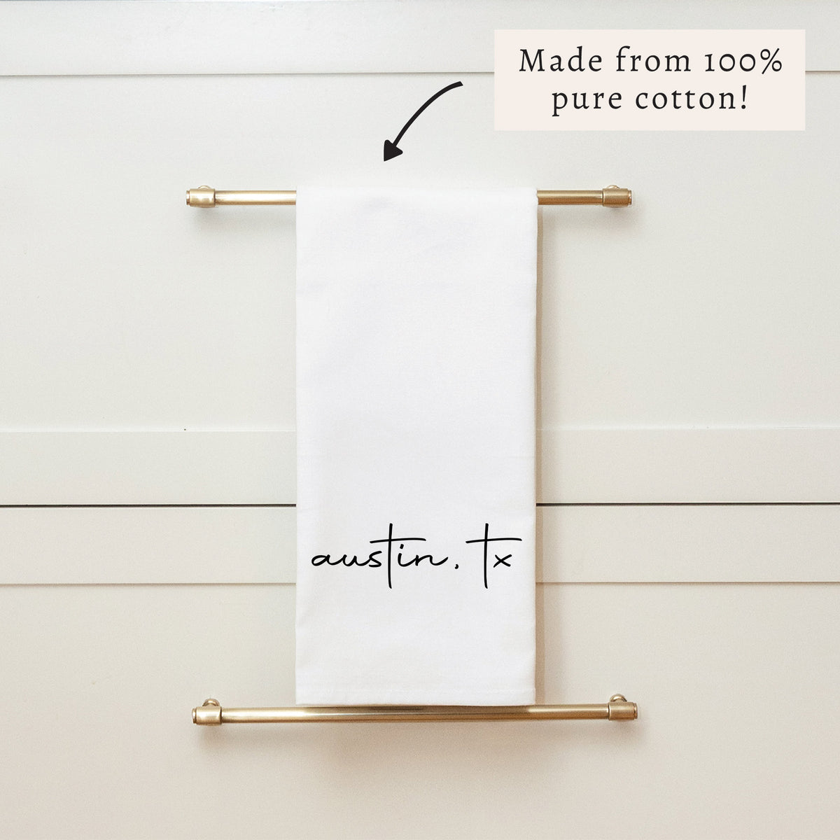 Script Personalized Tea Towel