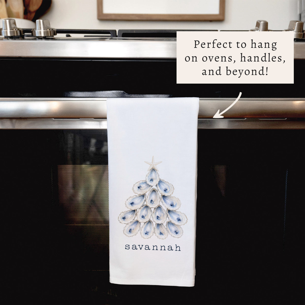 Oyster Tree Personalized Tea Towel