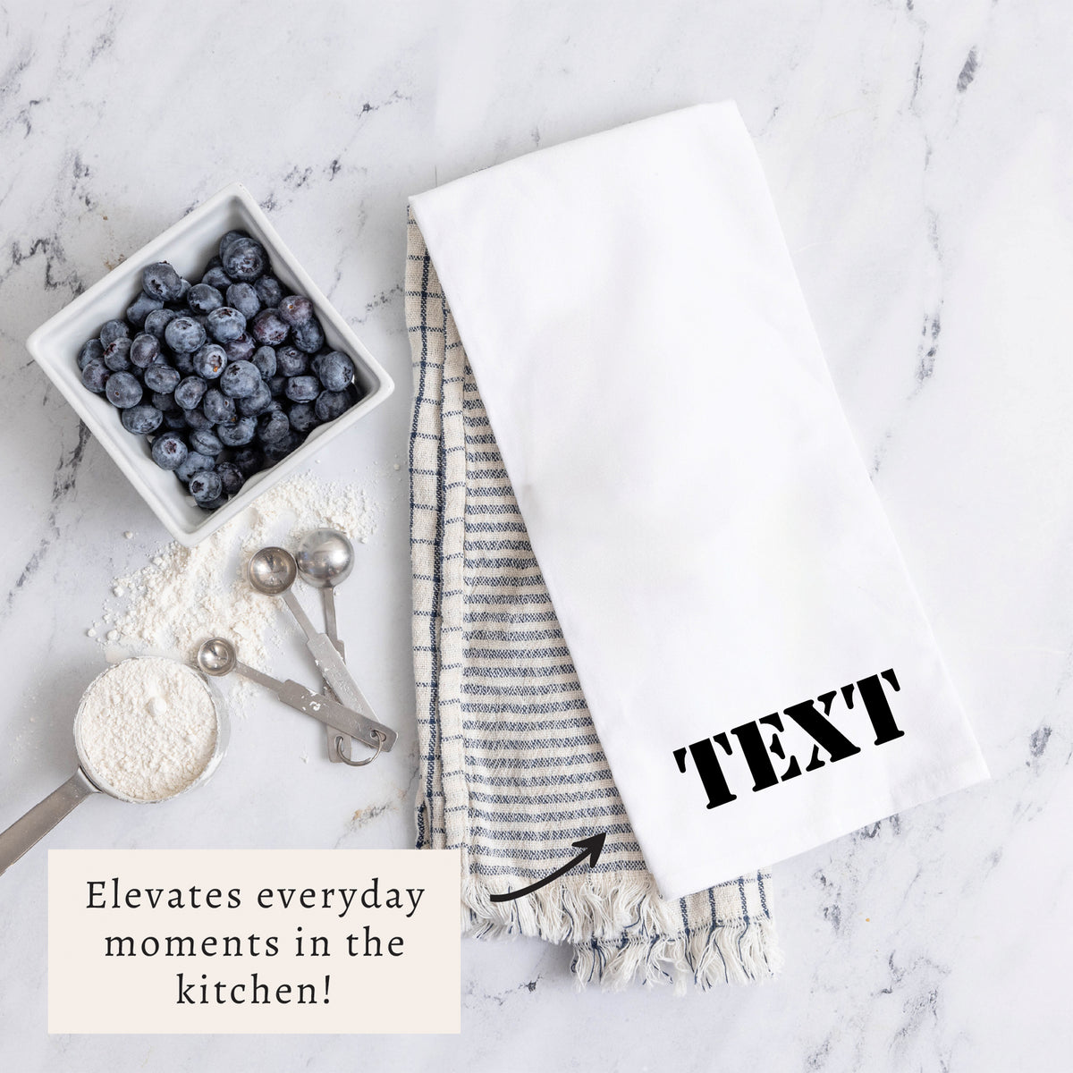 Stencil Personalized Tea Towel