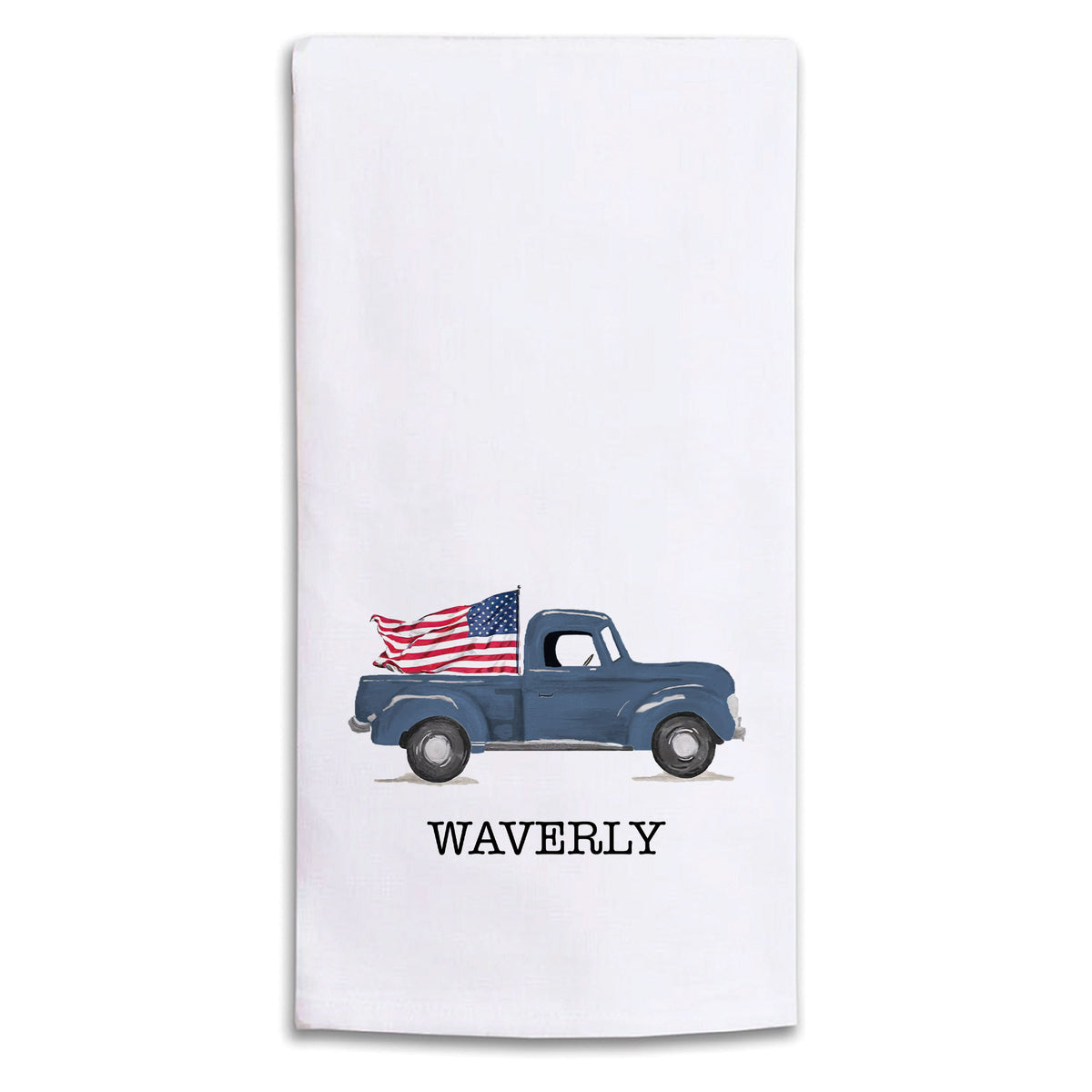 Flag Truck Personalized Tea Towel