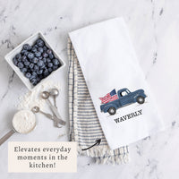 Flag Truck Personalized Tea Towel
