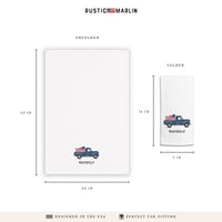 Flag Truck Personalized Tea Towel