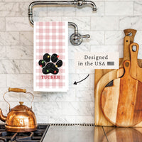 Paw Lights Personalized Tea Towel