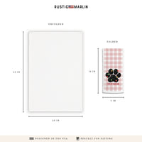 Paw Lights Personalized Tea Towel