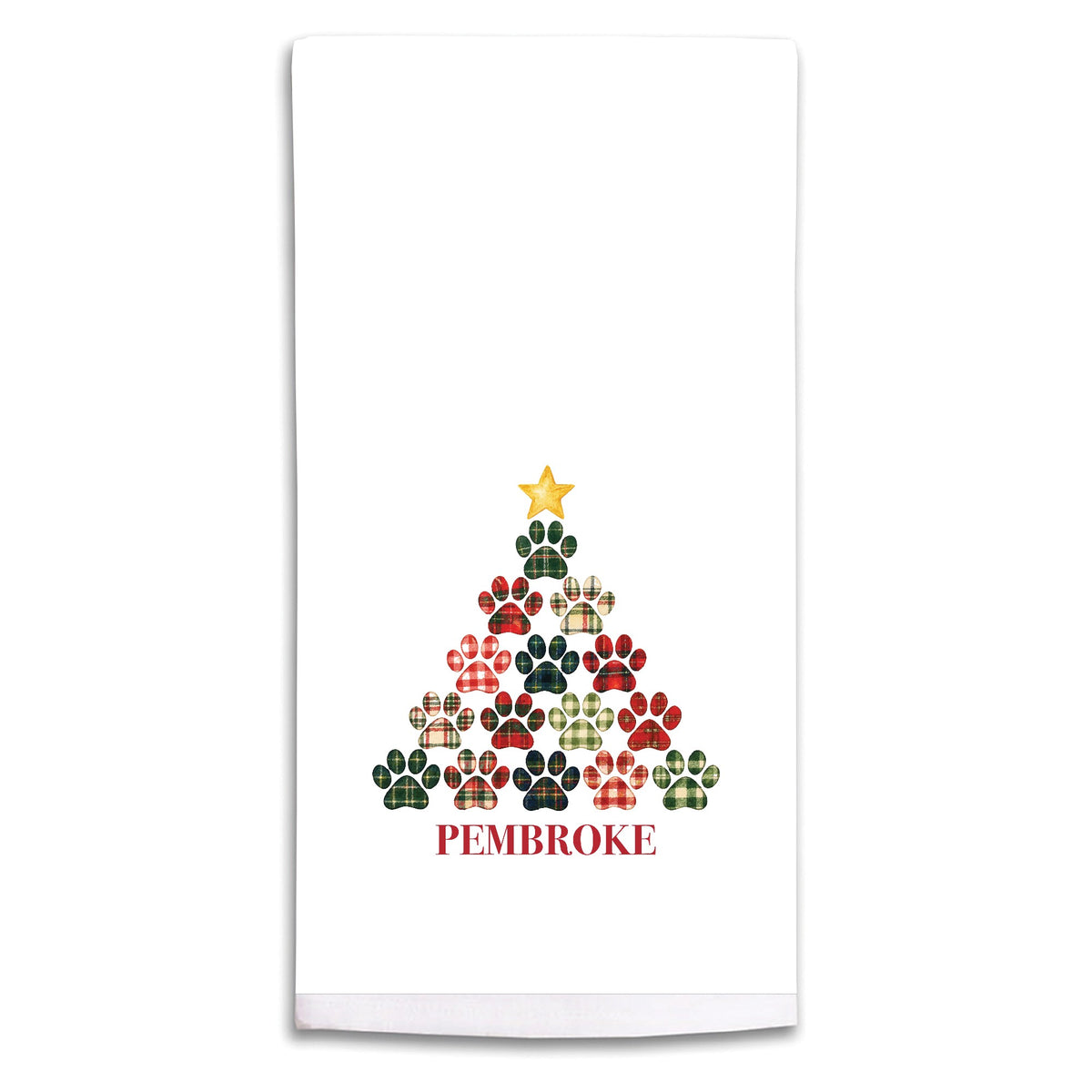 Paw Tree Personalized Tea Towel