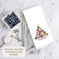 Paw Tree Personalized Tea Towel