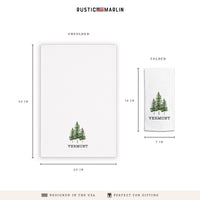 Pine Trees Personalized Tea Towel