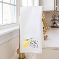 Lemon Home Sweet Home Personalized Tea Towel