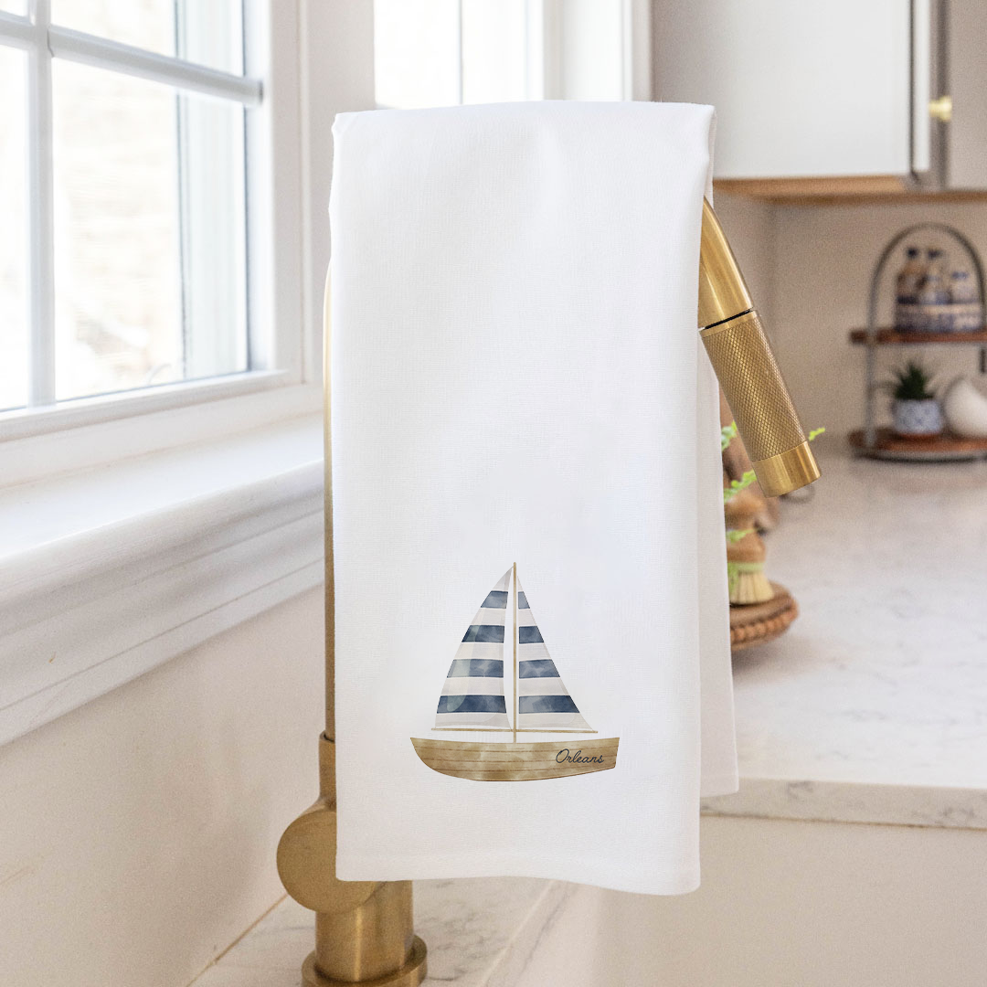 personalized-watercolor-sailboat-tea-towel