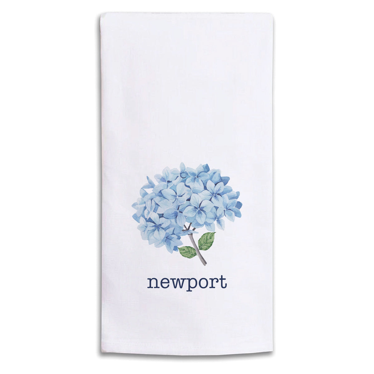 Blooming Hydrangea Personalized Tea Towel