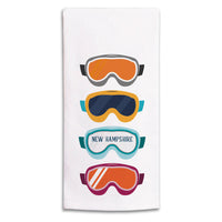 Ski Goggles Personalized Tea Towel