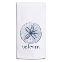 Sand Dollar Sketch Personalized Tea Towel