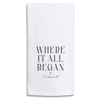 Where It All Began Personalized Tea Towel