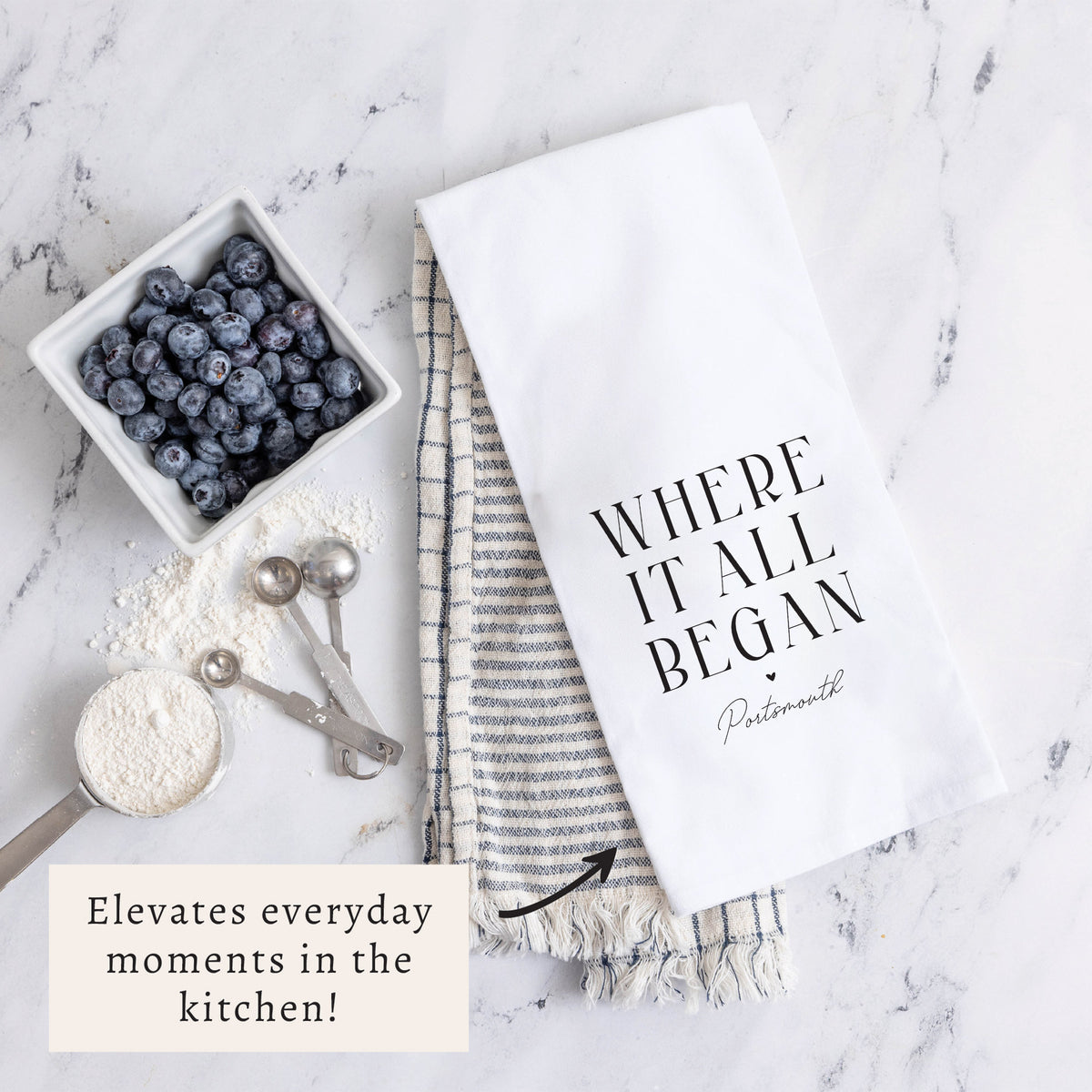 Where It All Began Personalized Tea Towel