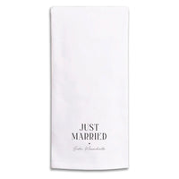 Just Married Personalized Tea Towel