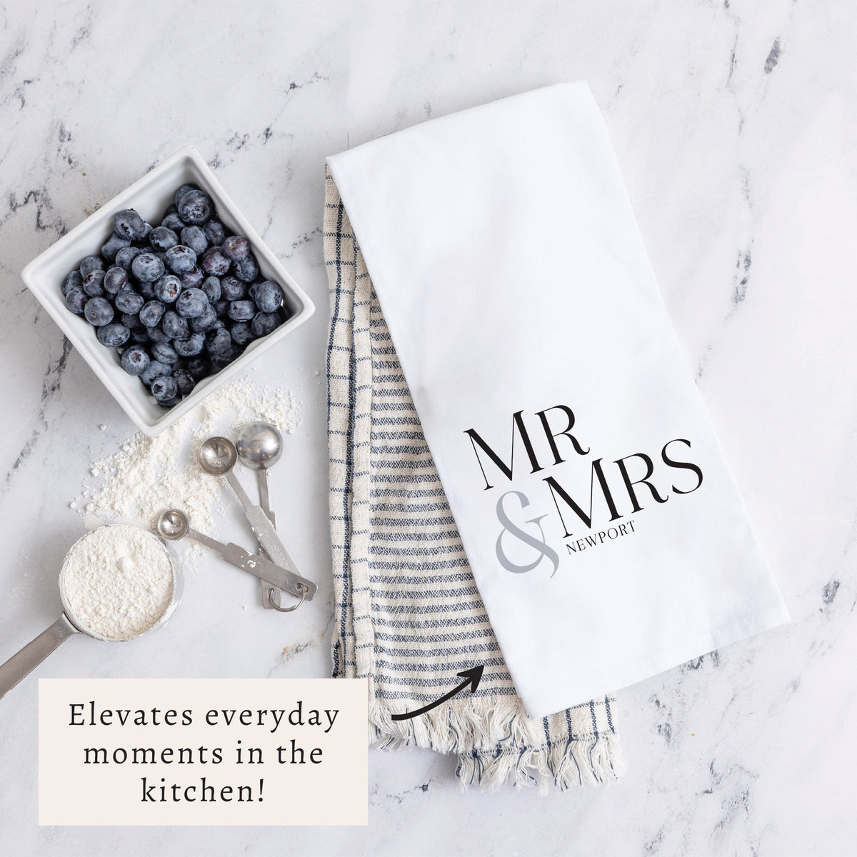 Mr & Mrs Personalized Tea Towel
