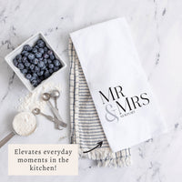 Mr & Mrs Personalized Tea Towel
