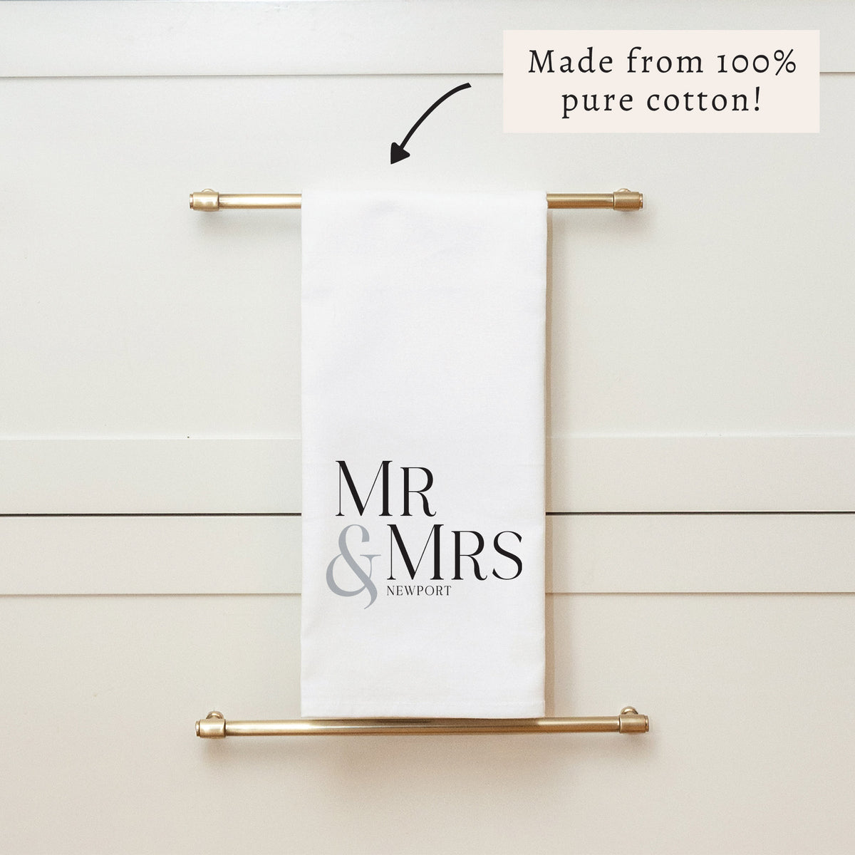 Mr & Mrs Personalized Tea Towel