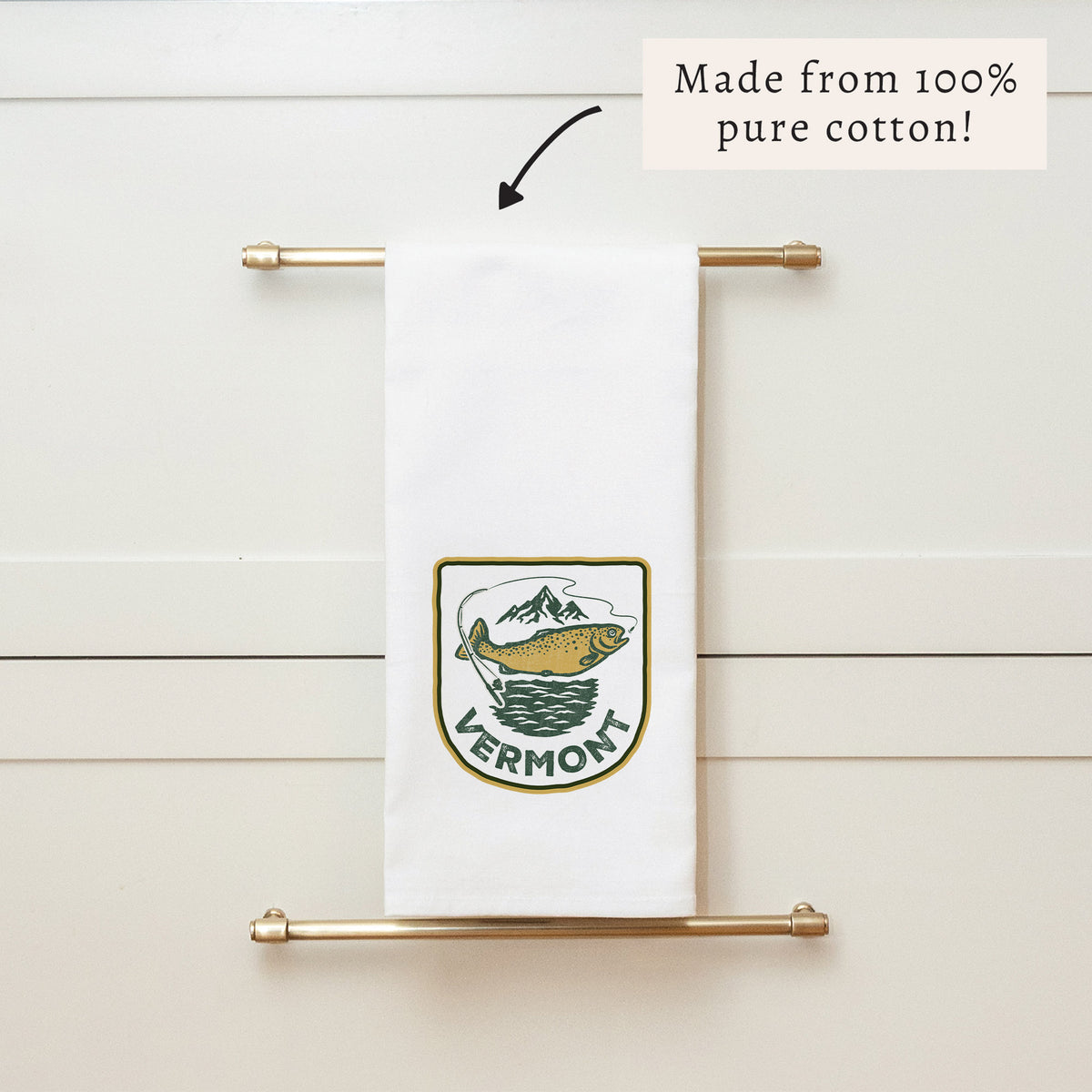 Fishing Personalized Tea Towel