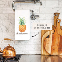 Pineapple Personalized Tea Towel