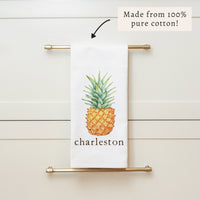 Pineapple Personalized Tea Towel