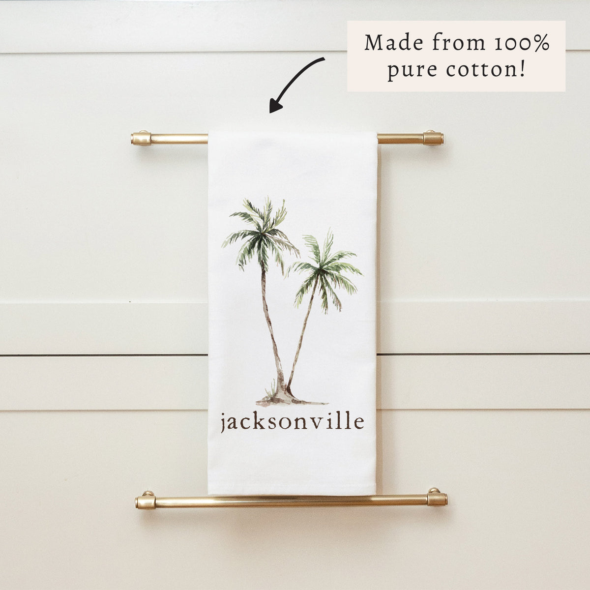 Palm Trees Personalized Tea Towel