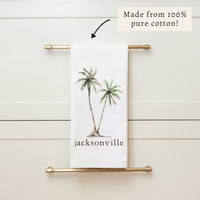 Palm Trees Personalized Tea Towel