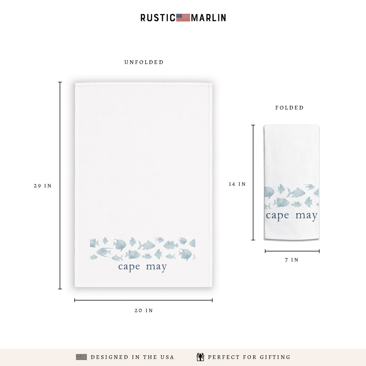 Fish Personalized Tea Towel
