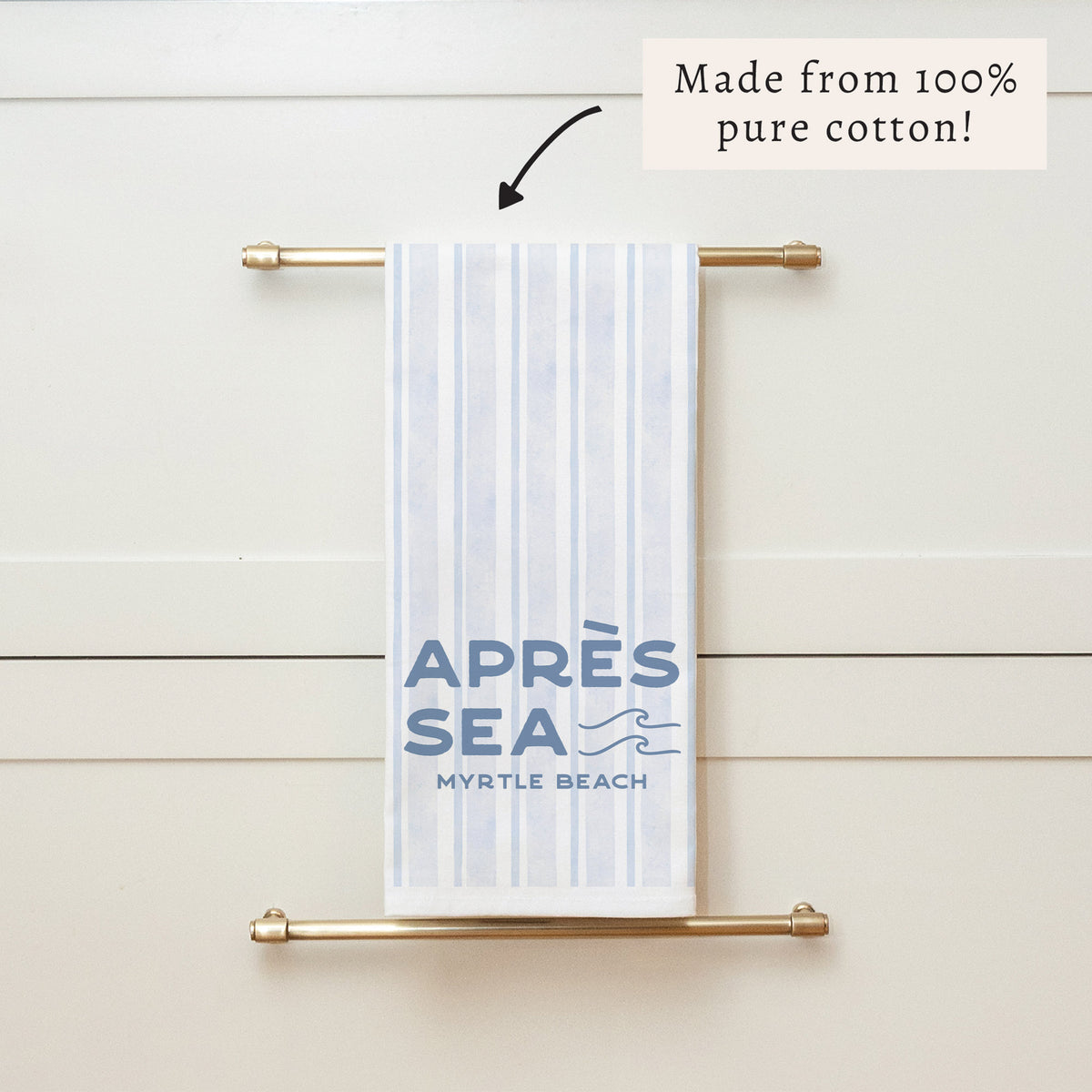 Apres Sea Personalized Tea Towel