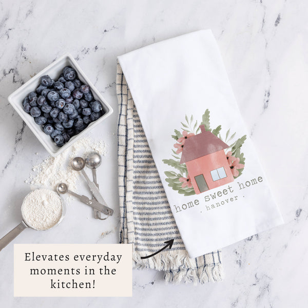 Home Sweet Home Personalized Tea Towel