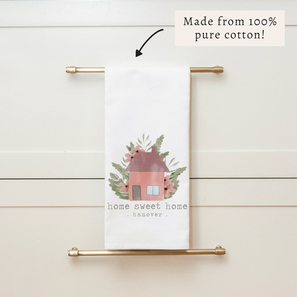 Home Sweet Home Personalized Tea Towel