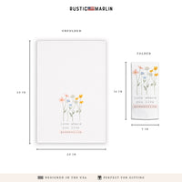 Love Where You Live Floral Personalized Tea Towel