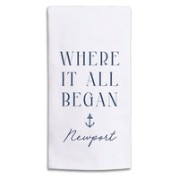 Where It All Began Anchor Personalized Tea Towel