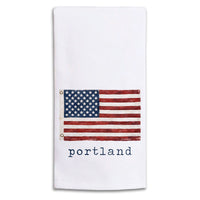 American Vintage Flag Personalized Tea Towel